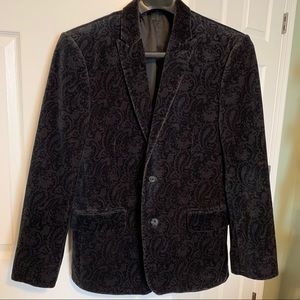 Men’s Express Textured Black Paisley Sport Coat